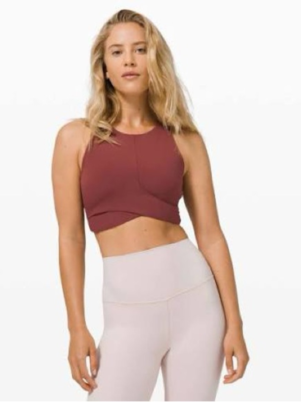 lululemon Always aligned, long line bra, twist back